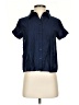Worthington Blue Short Sleeve Blouse Size XS (petite) - photo 1