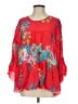 Johnny Was Floral Red 3/4 Sleeve Blouse Size S - photo 1