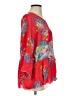 Johnny Was Floral Red 3/4 Sleeve Blouse Size S - photo 4