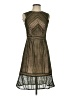 Marie Oliver 100% Polyester Graphic Brown Cocktail Dress Size 2 - photo 1