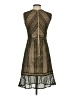 Marie Oliver 100% Polyester Graphic Brown Cocktail Dress Size 2 - photo 2