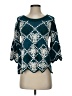 Kindred 100% Rayon Teal 3/4 Sleeve Blouse Size S - photo 1