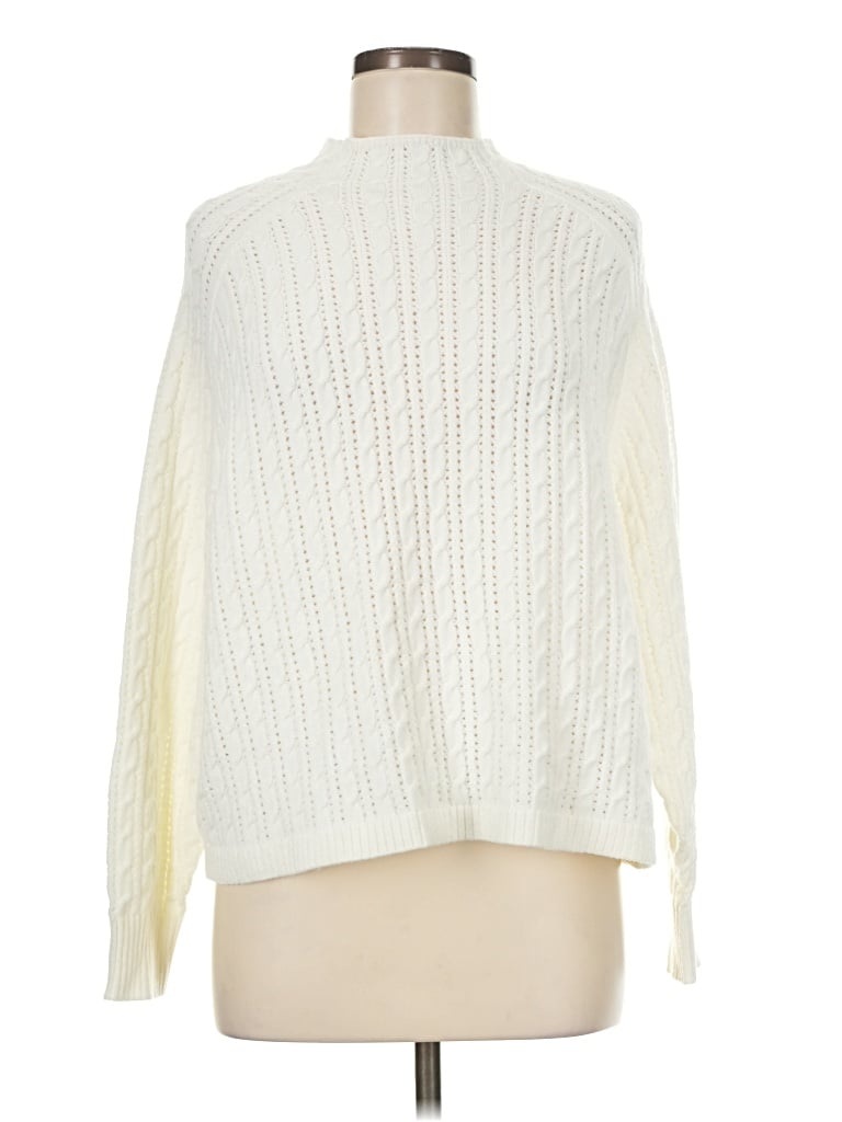 Pre-owned Time And Tru Turtleneck Sweater In Ivory