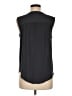 Ann Taylor LOFT 100% Rayon Black Sleeveless Button-Down Shirt Size M - photo 2
