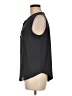 Ann Taylor LOFT 100% Rayon Black Sleeveless Button-Down Shirt Size M - photo 5