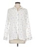 Subtle Luxury Polka Dots White Long Sleeve Blouse Size M - photo 1