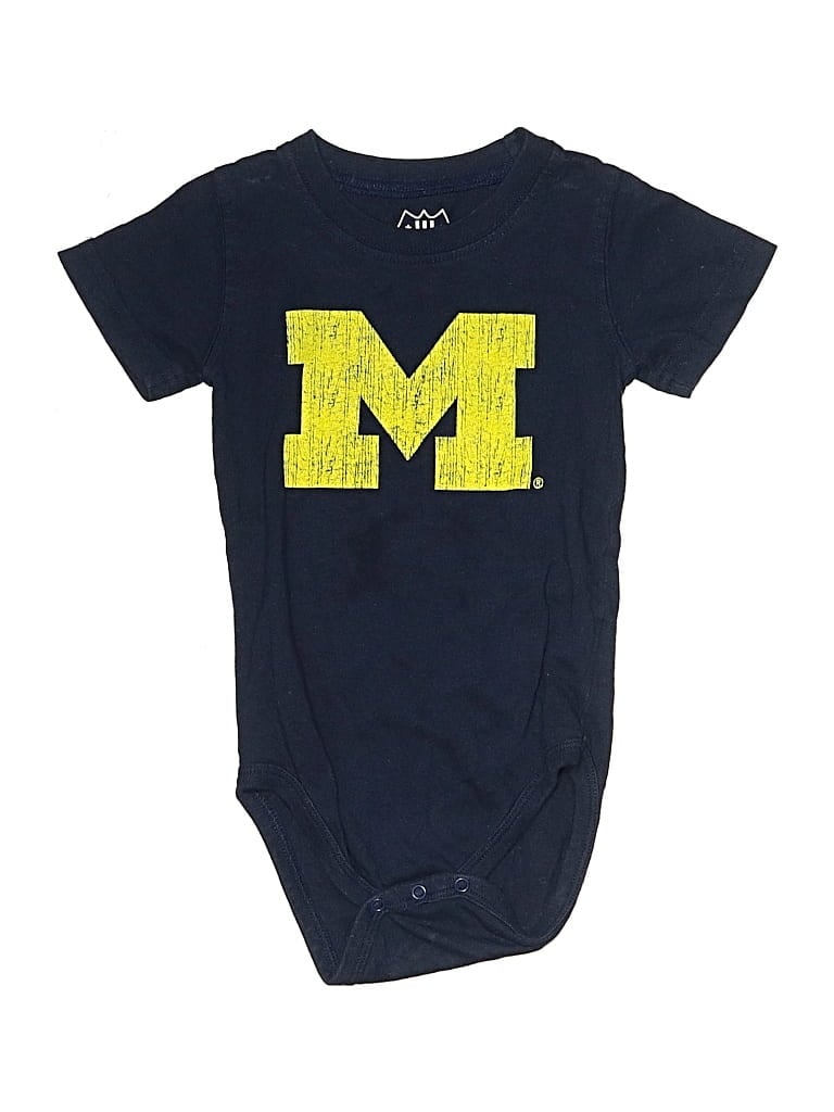 Pre-owned Wes & Willy Babies' Short Sleeve Onesie In Blue