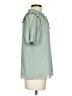 Pleione 100% Polyester Green Short Sleeve Blouse Size XS - photo 4