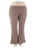 Terra & Sky Houndstooth Brown Active Pants Size 4X - photo 1