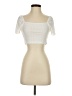 Shein Ivory Short Sleeve Top Size 4 - photo 1
