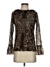 Sara Campbell 100% Polyester Animal Print Brown Long Sleeve Blouse Size XS - photo 1