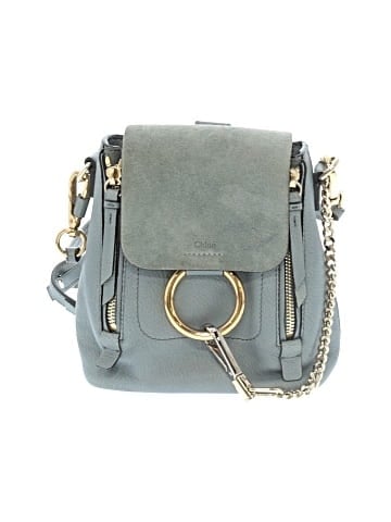 Chloé Leather and Suede Mini Faye Backpack Bag (view 1)