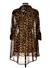 Torrid 100% Polyester Animal Print Brown 3/4 Sleeve Blouse Size Lg Plus (0) - photo 2