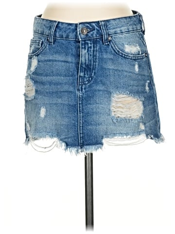 We the Free Denim Skirt (view 1)
