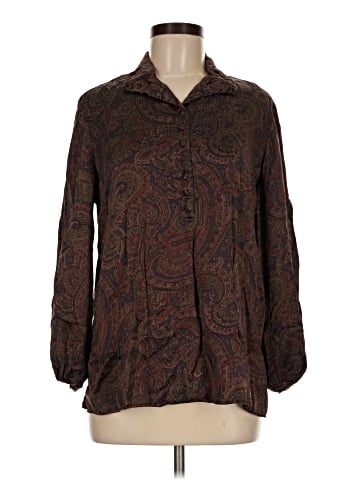 Lauren by Ralph Lauren 3/4 Sleeve Silk Top (view 1)