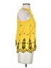 Love Tree 100% Rayon Yellow Sleeveless Blouse Size S - photo 4