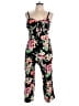 No Boundaries 100% Polyester Tropical Black Jumpsuit Size L - photo 1