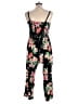 No Boundaries 100% Polyester Tropical Black Jumpsuit Size L - photo 2