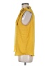 Ann Taylor 100% Polyester Yellow Sleeveless Blouse Size M (petite) - photo 5