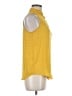 Ann Taylor 100% Polyester Yellow Sleeveless Blouse Size M (petite) - photo 4