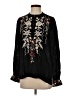 Johnny Was Black Long Sleeve Blouse Size S - photo 1