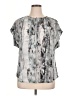 Simply Vera Vera Wang 100% Polyester Silver Short Sleeve Blouse Size XL - photo 1