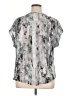 Simply Vera Vera Wang 100% Polyester Silver Short Sleeve Blouse Size XL - photo 2