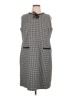 Talbots Houndstooth Gray Casual Dress Size 16 - photo 1