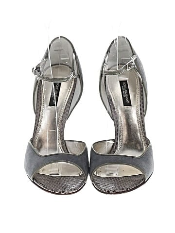 Dolce & Gabbana Suede and Ayer Snake Pumps (view 2)