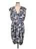 Express Print Blue Cocktail Dress Size L - photo 1