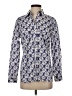 Talbots 100% Cotton Paisley Blue Long Sleeve Button-Down Shirt Size S - photo 1