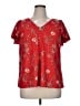 Cato Red Short Sleeve Blouse Size XL - photo 1