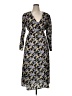 Missguided 100% Polyester Print Blue Casual Dress Size 14 - photo 1