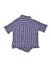 Next 100% Cotton Checkered-gingham Purple Short Sleeve Button-Down Shirt Size 12-18 mo - photo 2