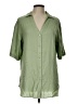Merry Fun Green 3/4 Sleeve Button-Down Shirt Size L - photo 1
