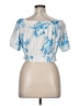 Unbranded 100% Polyester Blue Short Sleeve Blouse Size XL - photo 2