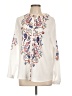 Unbranded 100% Polyester Paisley Ivory Long Sleeve Blouse Size XL - photo 1