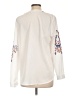 Unbranded 100% Polyester Paisley Ivory Long Sleeve Blouse Size XL - photo 2