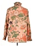Tuckernuck 100% Polyester Floral Orange Long Sleeve Blouse Size XL - photo 2