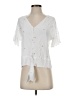Habitual White Short Sleeve Blouse Size Sm (1) - photo 1
