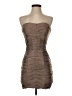 Entry Metallic Brown Cocktail Dress Size S - photo 1