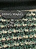 MING WANG Tweed Color Block Green Cardigan Size XS - photo 7