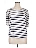 89th & Madison Stripes Ivory Short Sleeve Top Size XL - photo 1