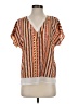 DKNY 100% Polyester Orange Short Sleeve Blouse Size S - photo 1