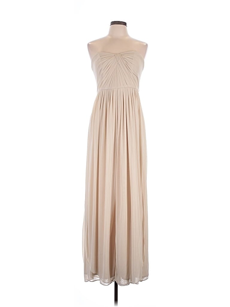 Pre-owned David's Bridal Cocktail Dress In Tan