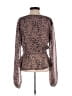 Lulus 100% Polyester Brown Tan Long Sleeve Blouse Size XS - photo 2
