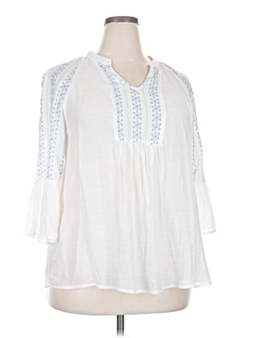 Indigo Rose 3/4 Sleeve Blouse (view 1)