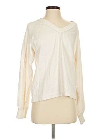 Madewell Cotton Terry V-Neck Sweatshirt (view 1)