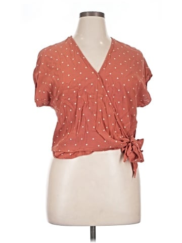 Madewell Sash-Tie Wrap Top in Polka Dot (view 1)