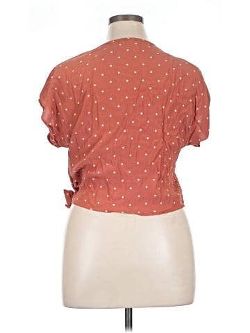 Madewell Sash-Tie Wrap Top in Polka Dot (view 2)